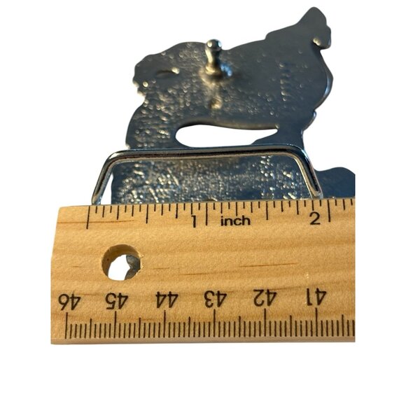 DRAGON FIRE FLAME BREATHING SOLID BRASS CHROME PLATED BARON BELT BUCKLE 1981 - Picture 16 of 16